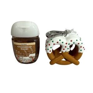 Bath & Body Works Christmas White Dipped Pretzel PocketBac Holder with Sanitizer